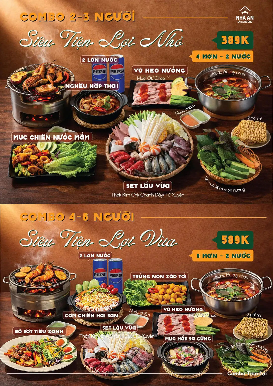 Combo siêu tiện lợi nhỏ và vừa