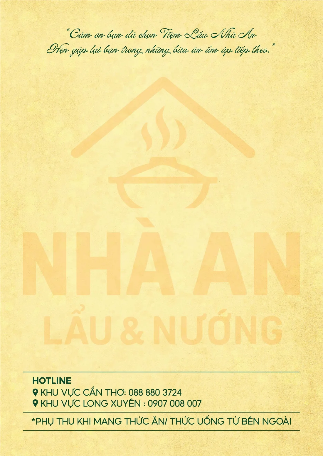 Bìa sau, lời cảm ơn và hotline